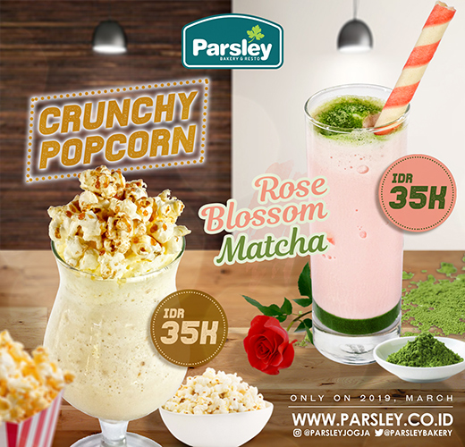 Crunchy Popcorn & Rose Blossom Matcha